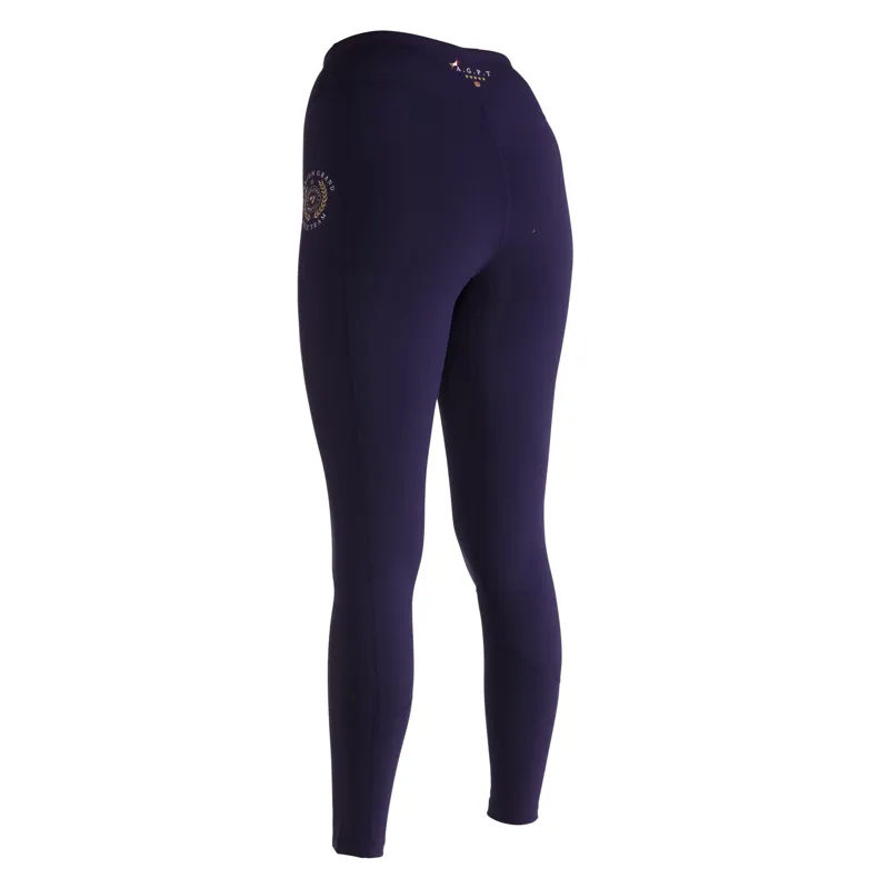 Shires Aubrion Team Non-Stop Active Tights - Navy - Small-3