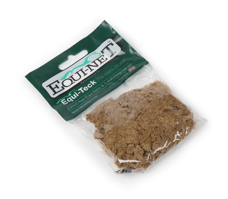 Shires Equi-Net Hairnets - Light Brown-1