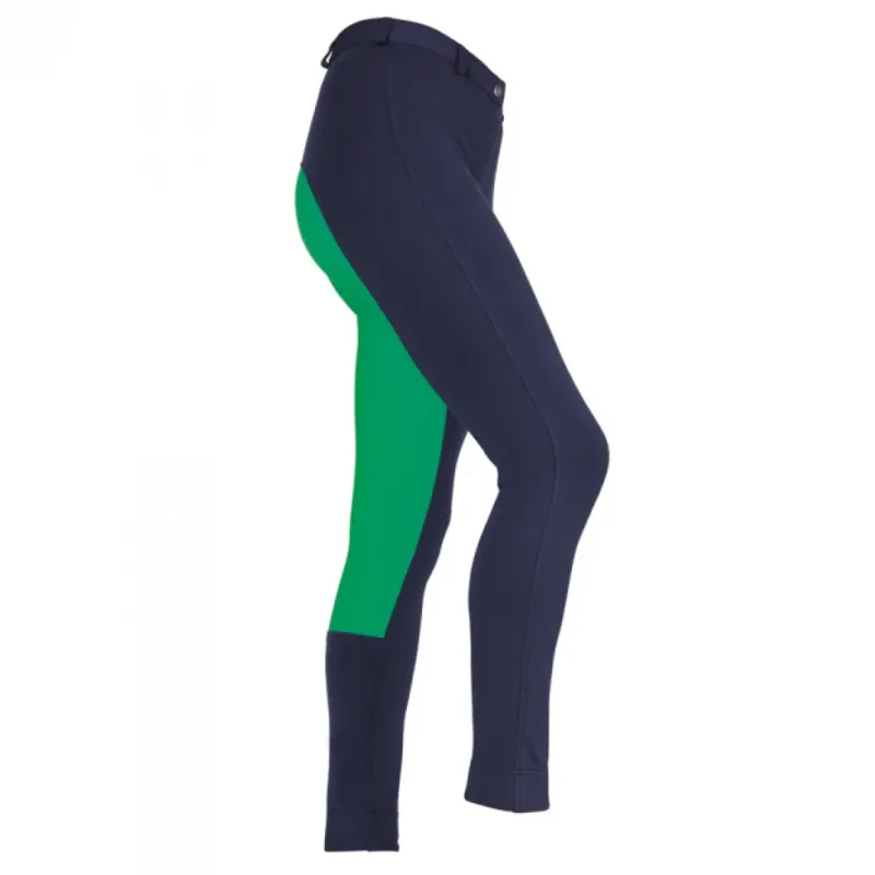 Shires Wessex Two Tone Children's Jodhpurs - Navy/Green
