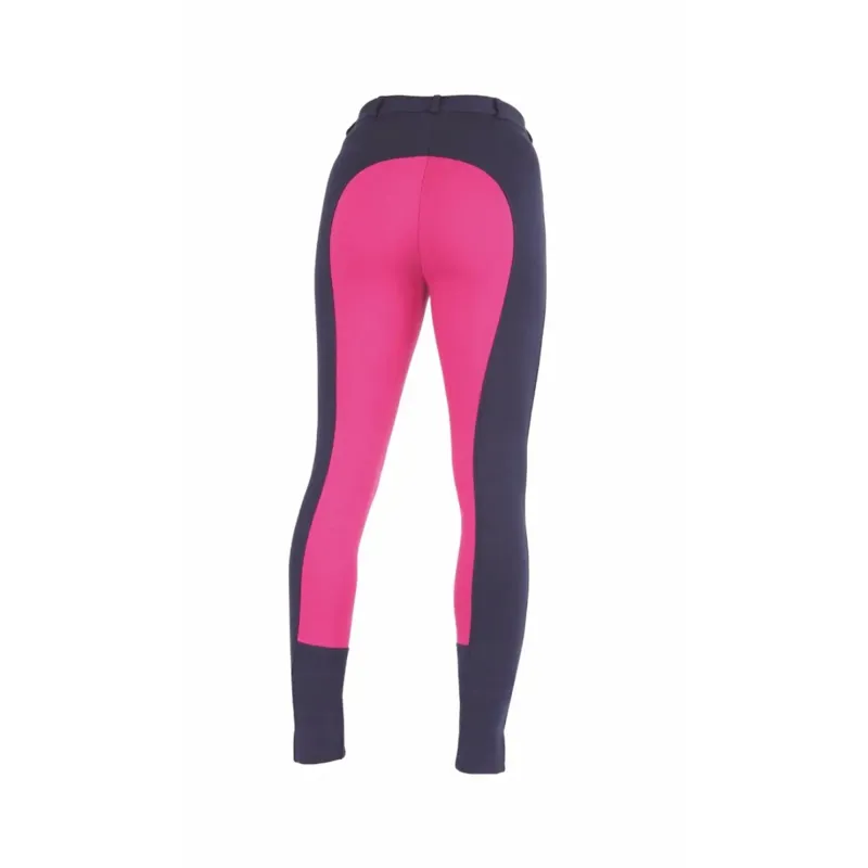 Shires Two Tone Wessex Ladies Jodhpurs - Navy/Pink