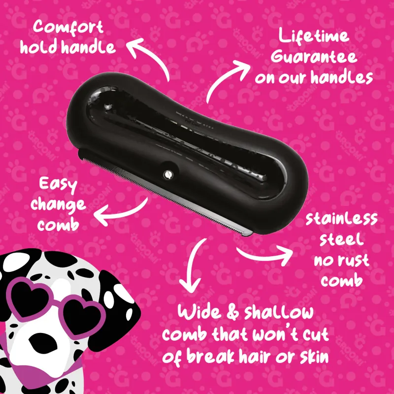 Groomi Deshedding Brush - Black-3