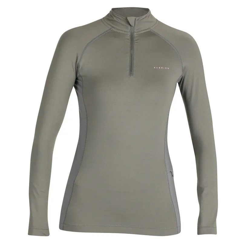 Shires Aubrion Ladies Revive Long Sleeve Base Layer - Olive