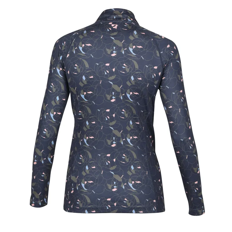 Shires Aubrion Ladies Revive Long Sleeve Base Layer - Peony Print-2