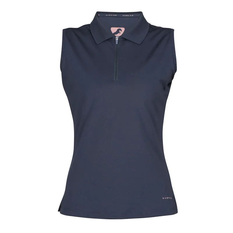 Shires Aubrion Ladies Poise Sleeveless Tech Polo - Navy