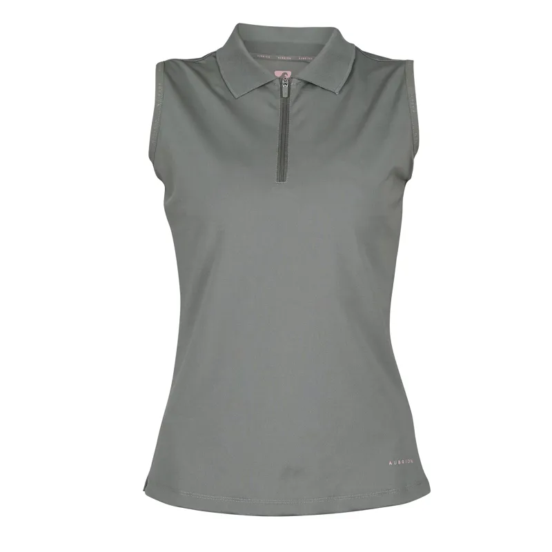 Shires Aubrion Ladies Poise Sleeveless Tech Polo - Olive