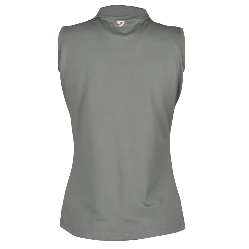 Shires Aubrion Ladies Poise Sleeveless Tech Polo - Olive-1