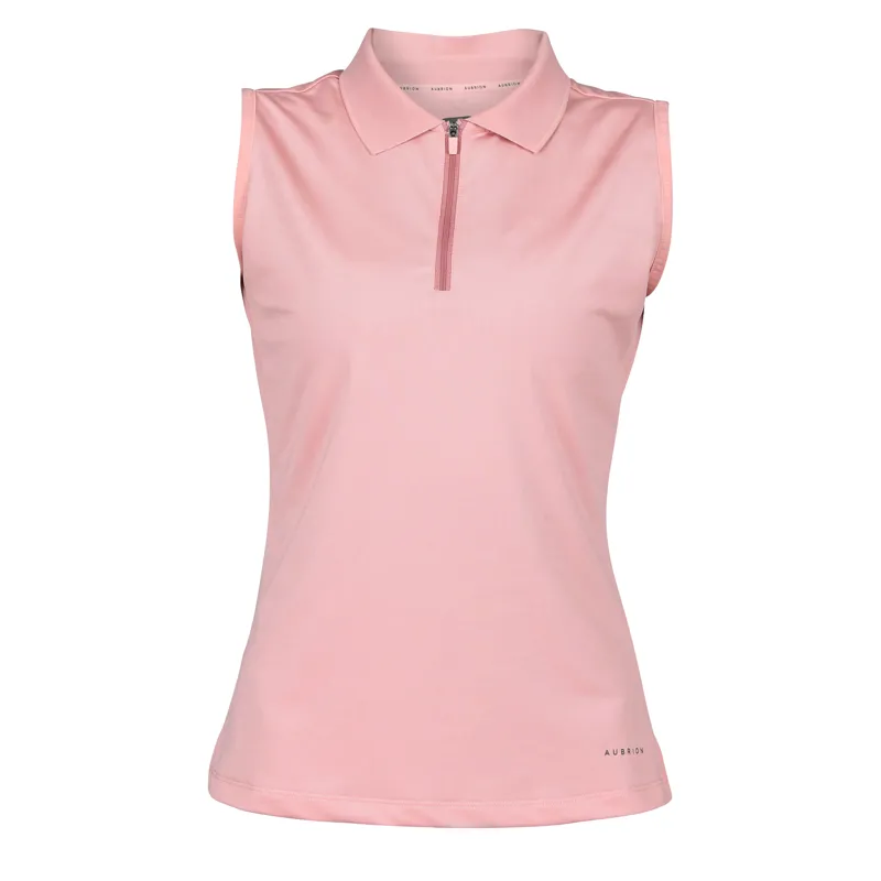 Shires Aubrion Ladies Poise Sleeveless Tech Polo - Rose
