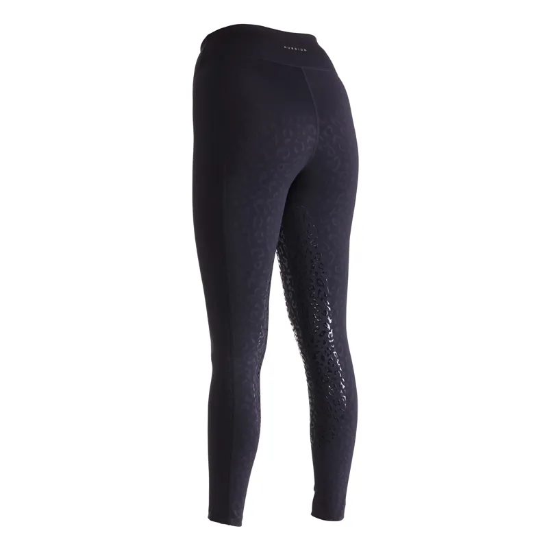 Shires Aubrion Non-Stop Ladies Riding Tights - Black-1