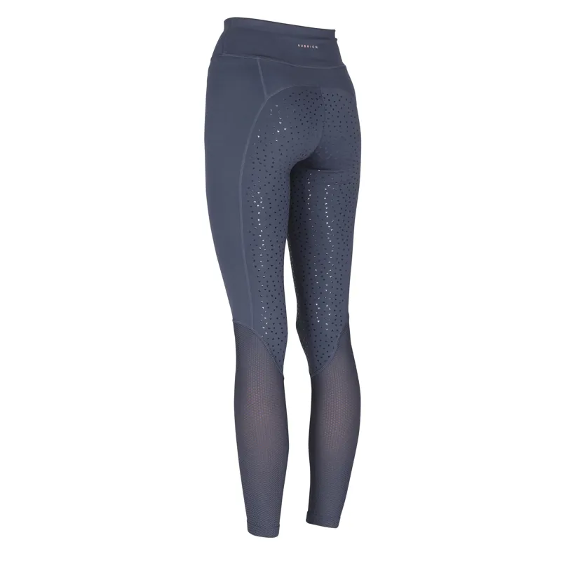Shires Aubrion Womens Rhythm Mesh Riding Tights - Blue-2