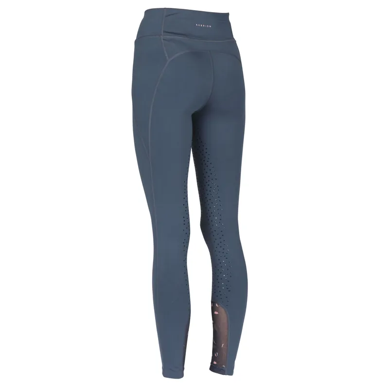 Shires Aubrion Sculpt Ladies Riding Tights - Navy-2