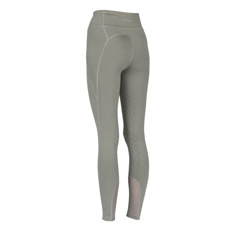 Shires Aubrion Sculpt Ladies Riding Tights - Olive-2