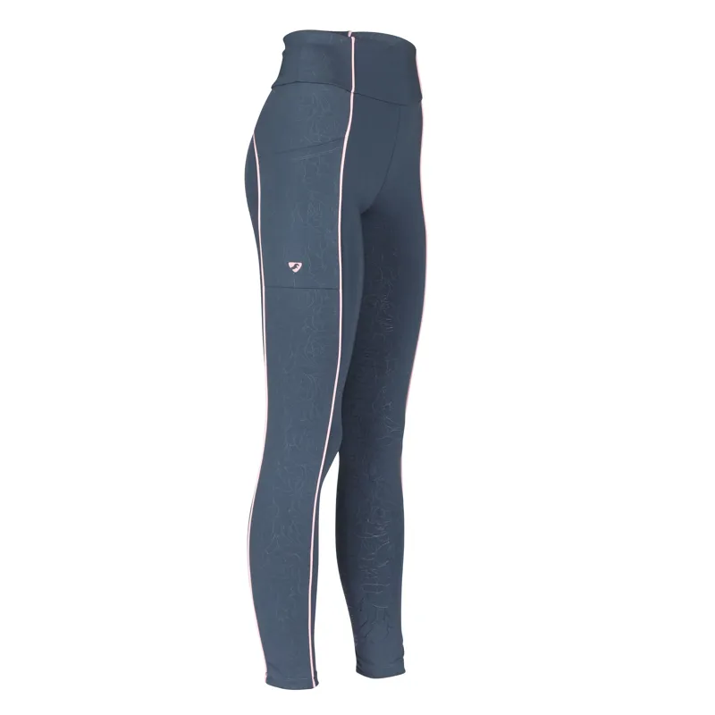 Shires Aubrion Sculpt Linear Ladies Riding Tights - Navy-1