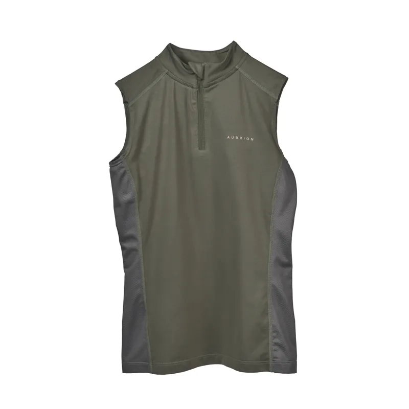 Shires Aubrion Young Rider Revive Sleeveless Base Layer - Olive