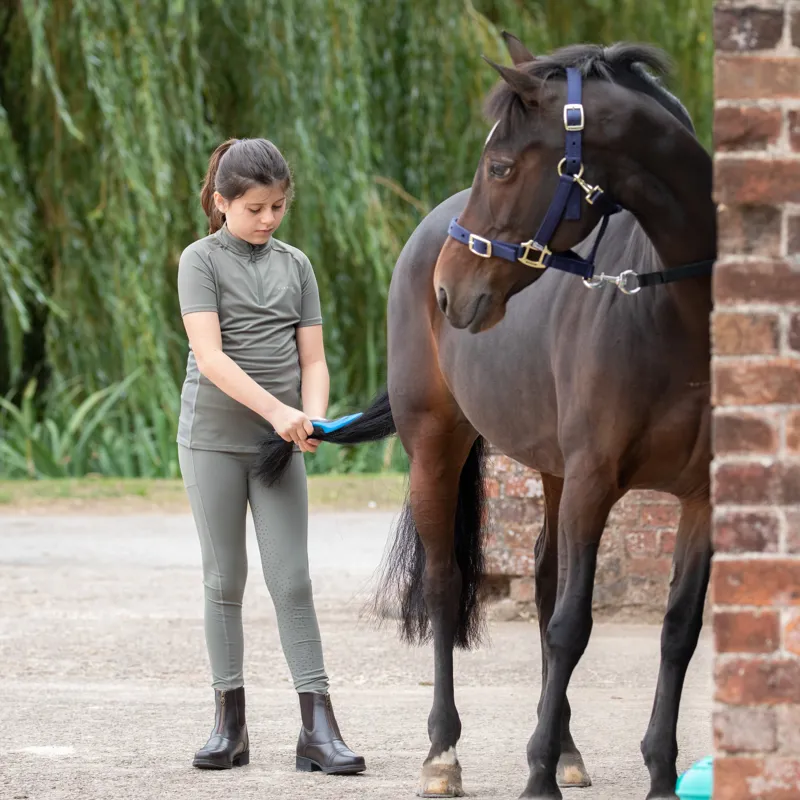 Shires Aubrion Young Rider Revive Short Sleeve Base Layer - Olive-1