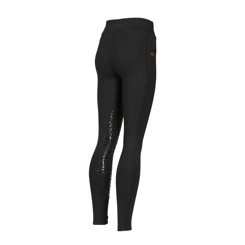 Shires Aubrion Childrens Non-Stop Riding Tights - Black-1