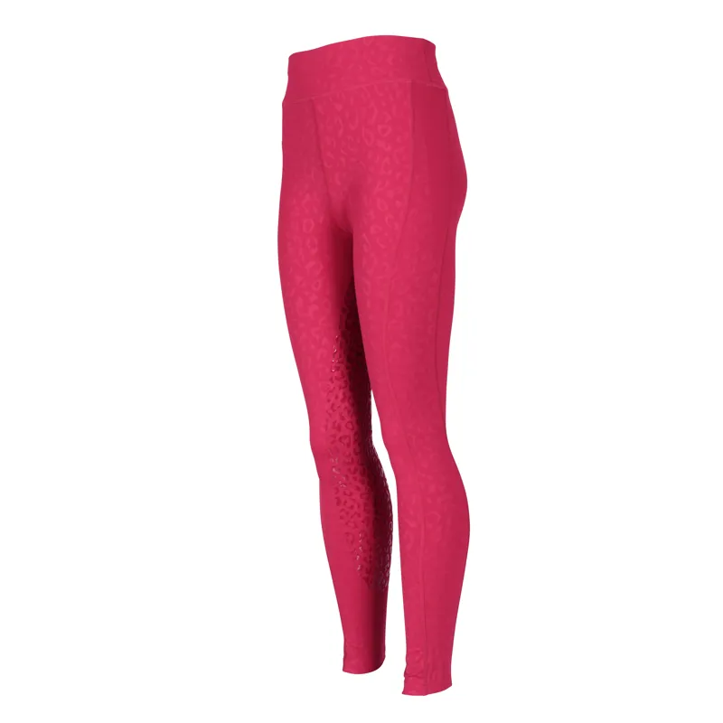 Shires Aubrion Childrens Non-Stop Riding Tights - Cerise