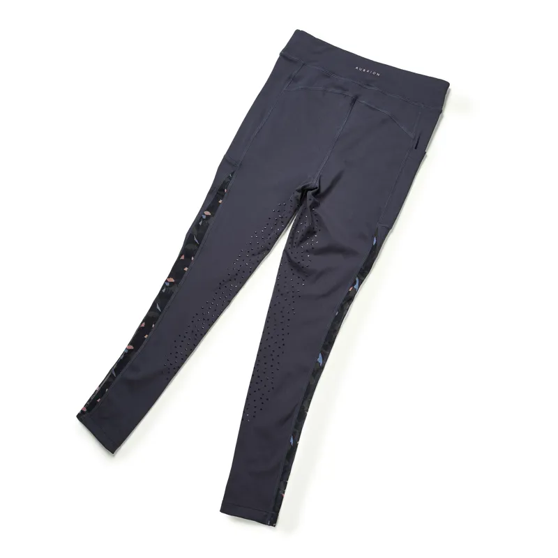 Shires Aubrion Young Rider Rhythm Riding Tights - Navy-1