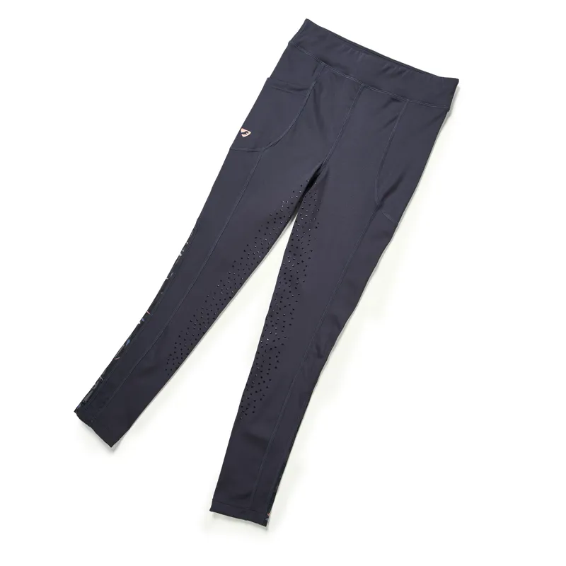 Shires Aubrion Young Rider Rhythm Riding Tights - Navy