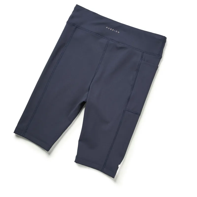 Shires Aubrion Young Rider Non-Stop Shorts - Navy-1