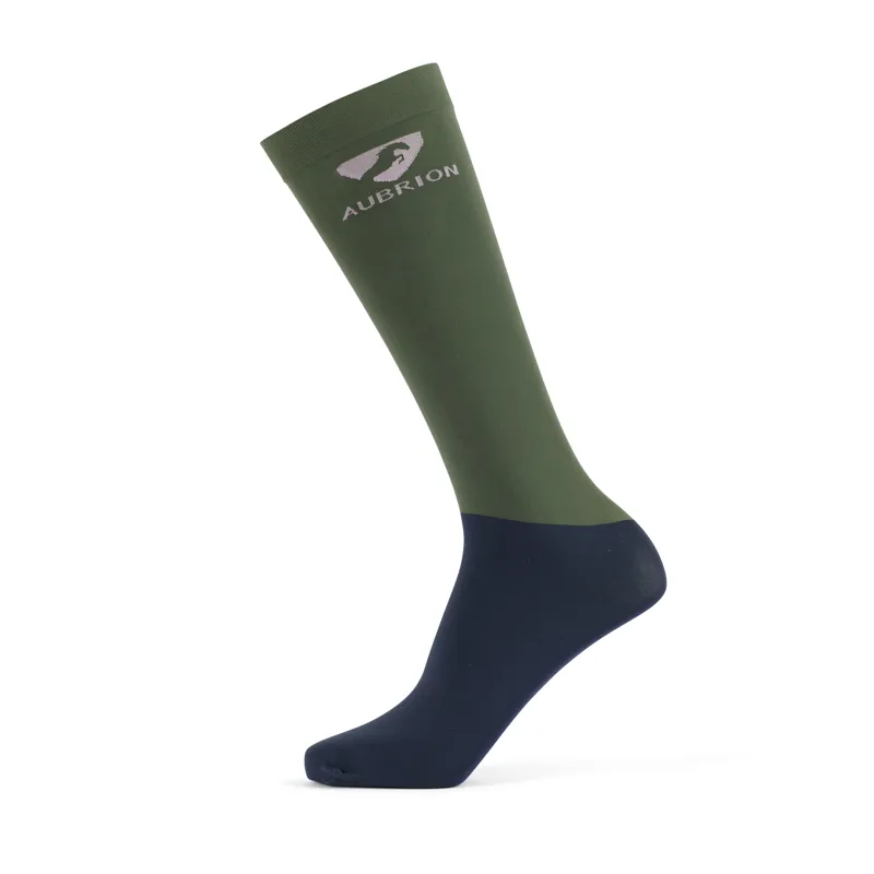 Shires Aubrion Cadence Performance Socks - Olive