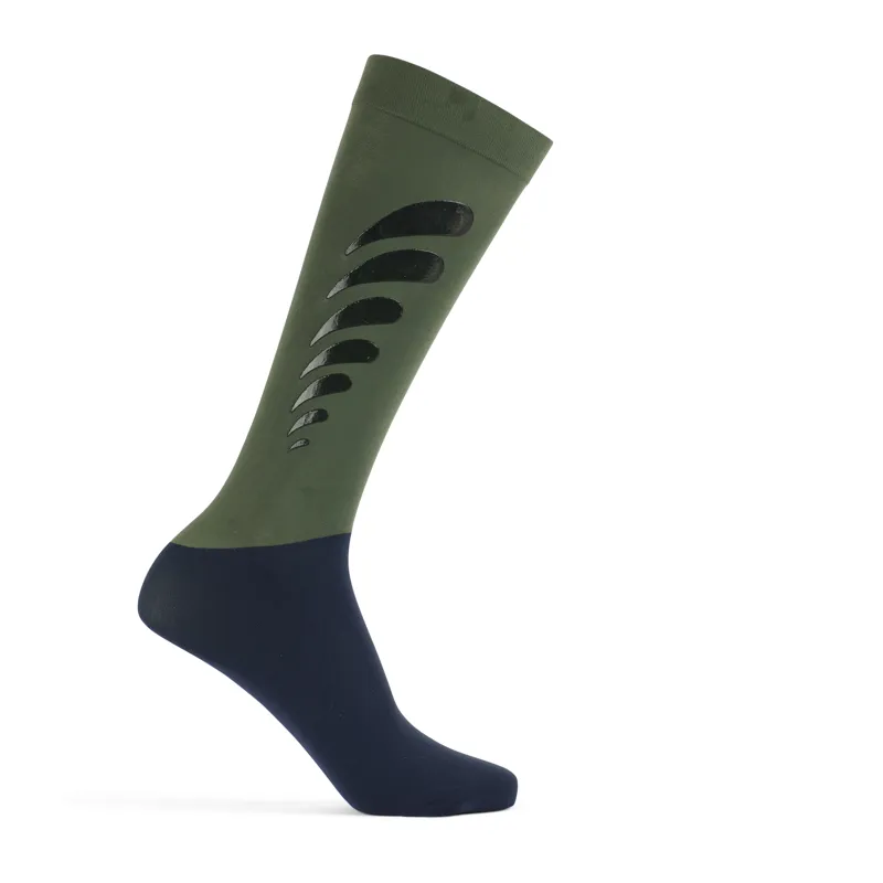 Shires Aubrion Cadence Performance Socks - Olive-1