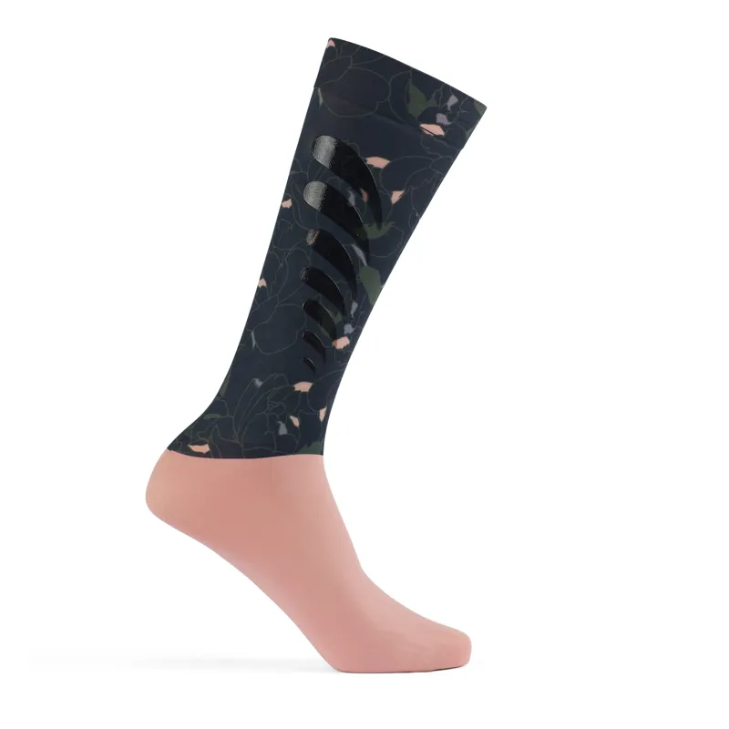 Shires Aubrion Cadence Performance Socks - Peony Print-1