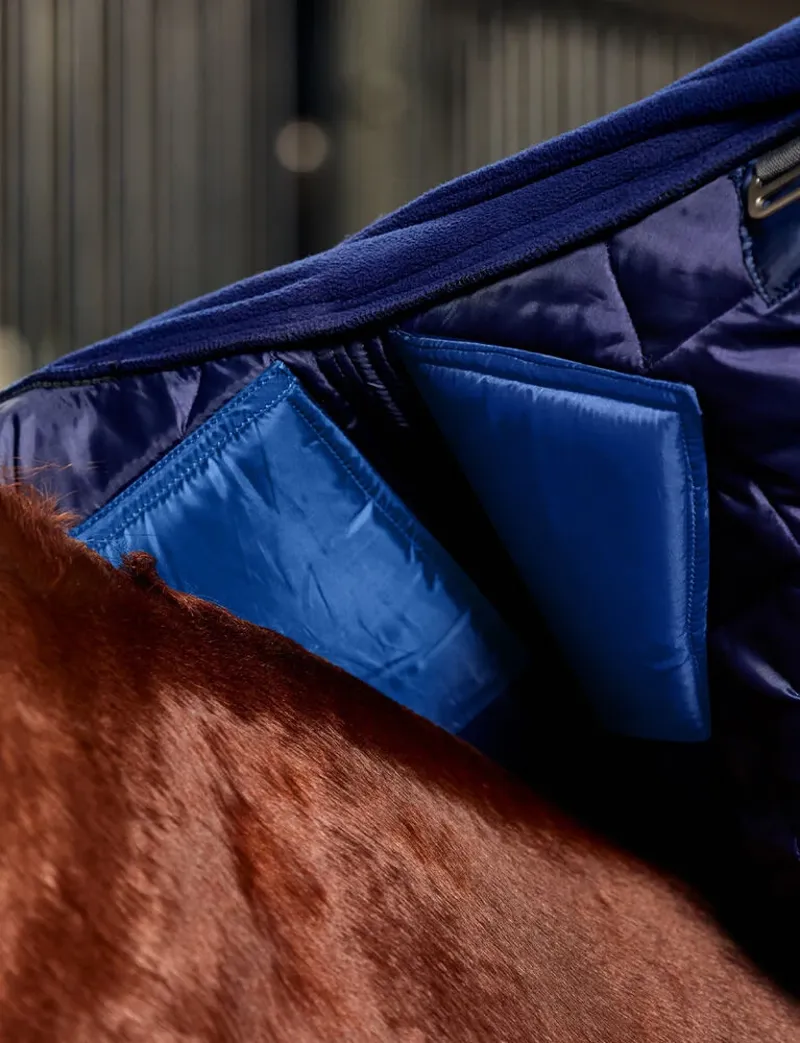 WeatherBeeta ComFiTec 1000D 220g Diamond Quilt Stable Rug Detach-A-Neck - Navy/Charcoal -2