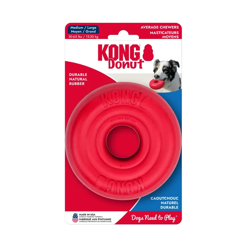 KONG Donut Dog Toy - Red-4