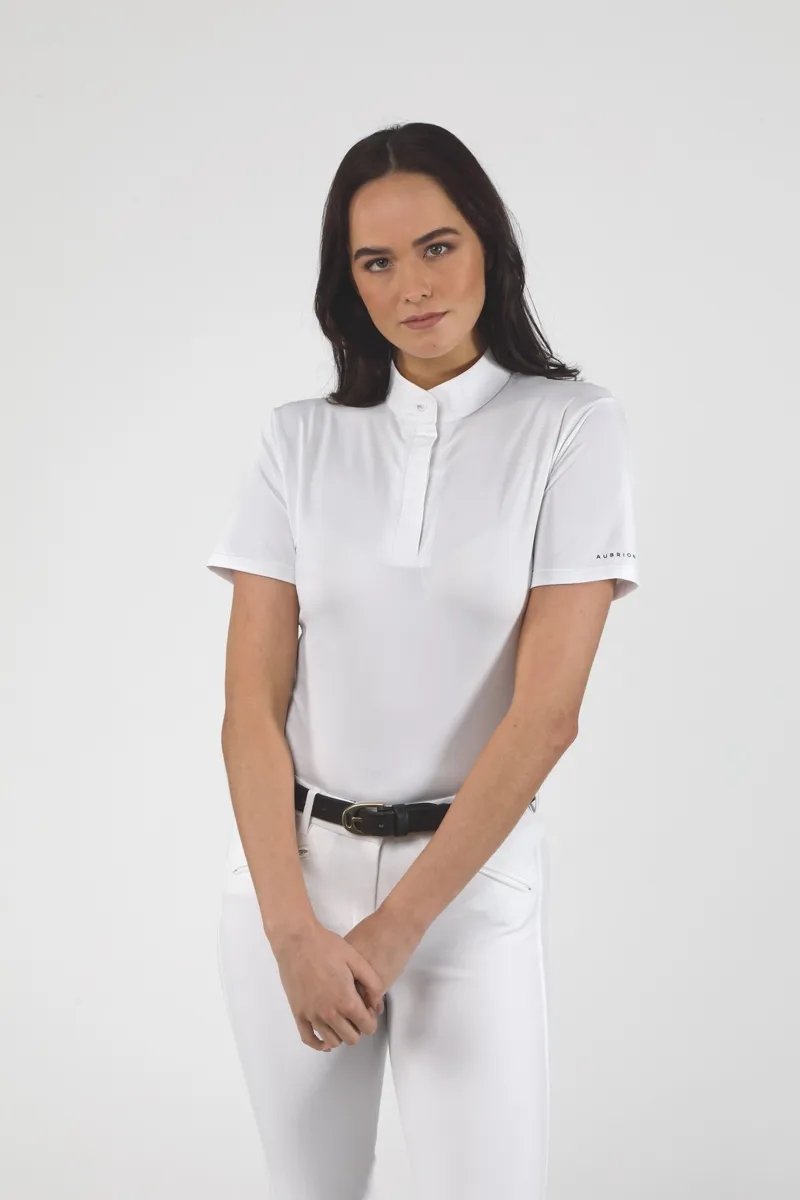 Shires Aubrion Short Sleeve Stock Shirt - White