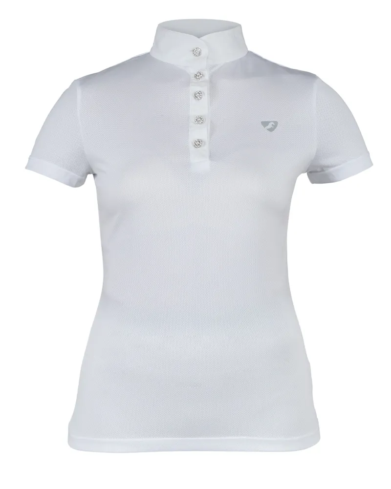 Shires Aubrion Monmouth Womens Short Sleeve Show Shirt - White