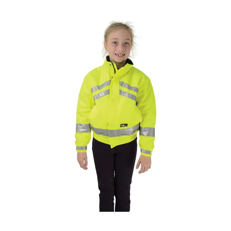 Hy Equestrian Reflective Waterproof Children's Blouson - Yellow-1