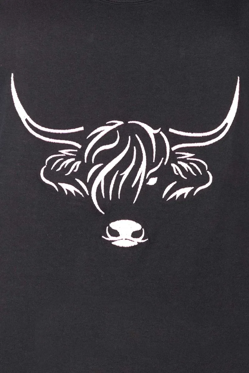 Rydale Ladies Byland Cow Pattern Vest Top - Black-6