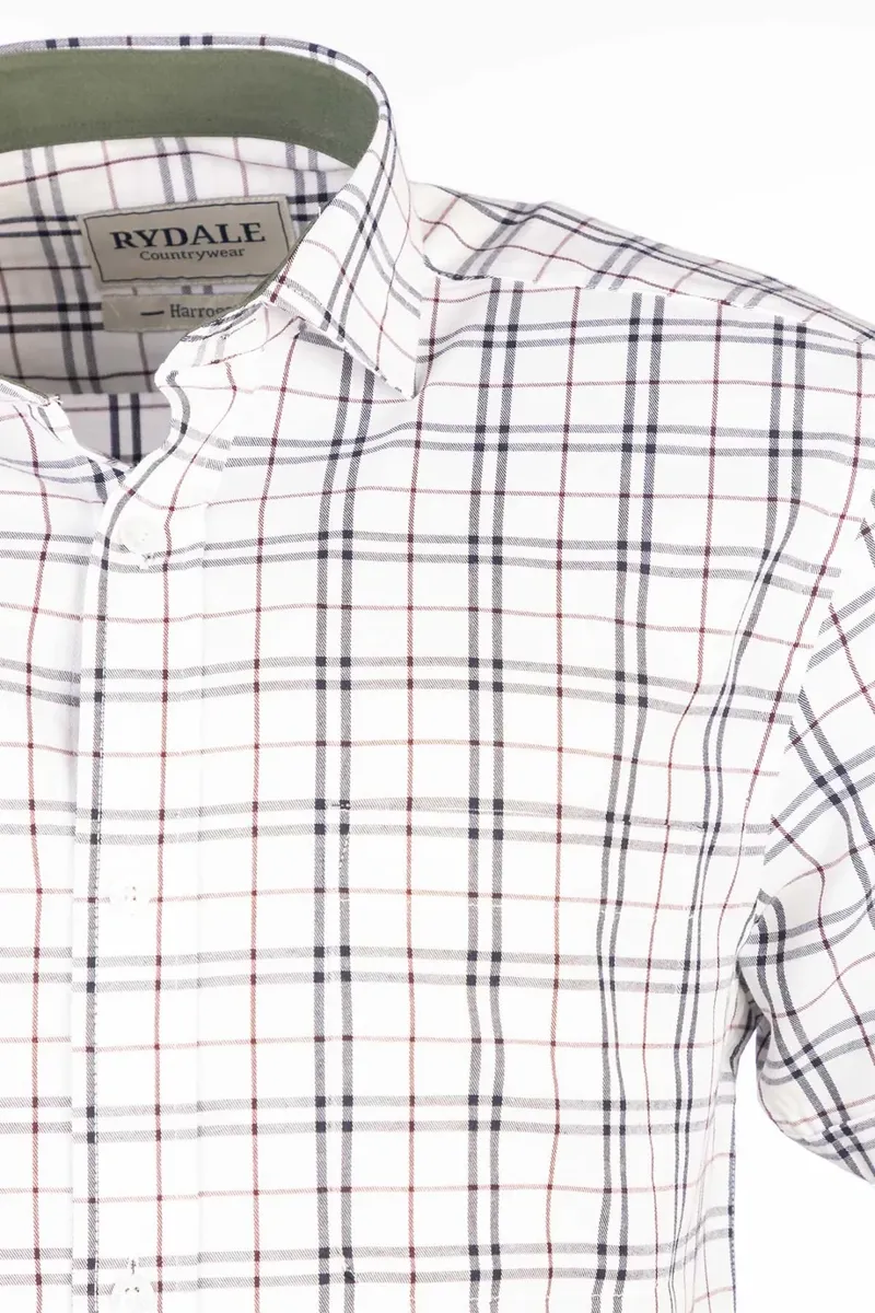 Rydale Men's Short Sleeve Country Shirt - Harrogate Dark Navy/Wine-2