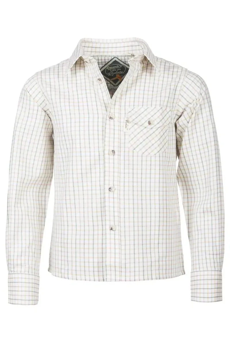 Rydale Boys Country Check Shirts - Tattersall Green-1