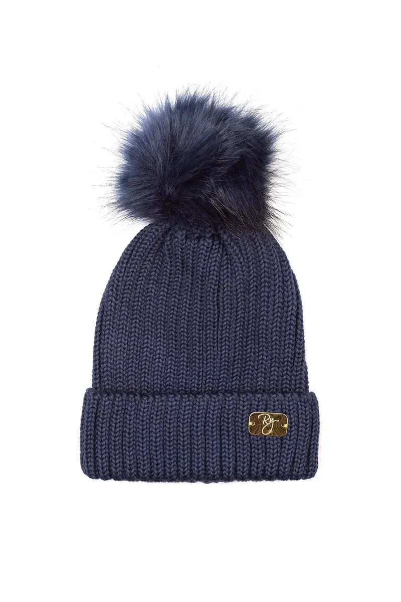 Rydale Bella Girls Pom Pom Hat - Navy
