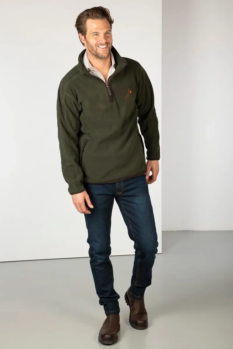 Rydale Gransmoor Men's Half Zip Fleece - Olive-4