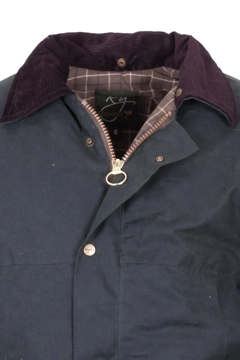 Rydale Men's Thirsk Waxed Jacket - Navy-1
