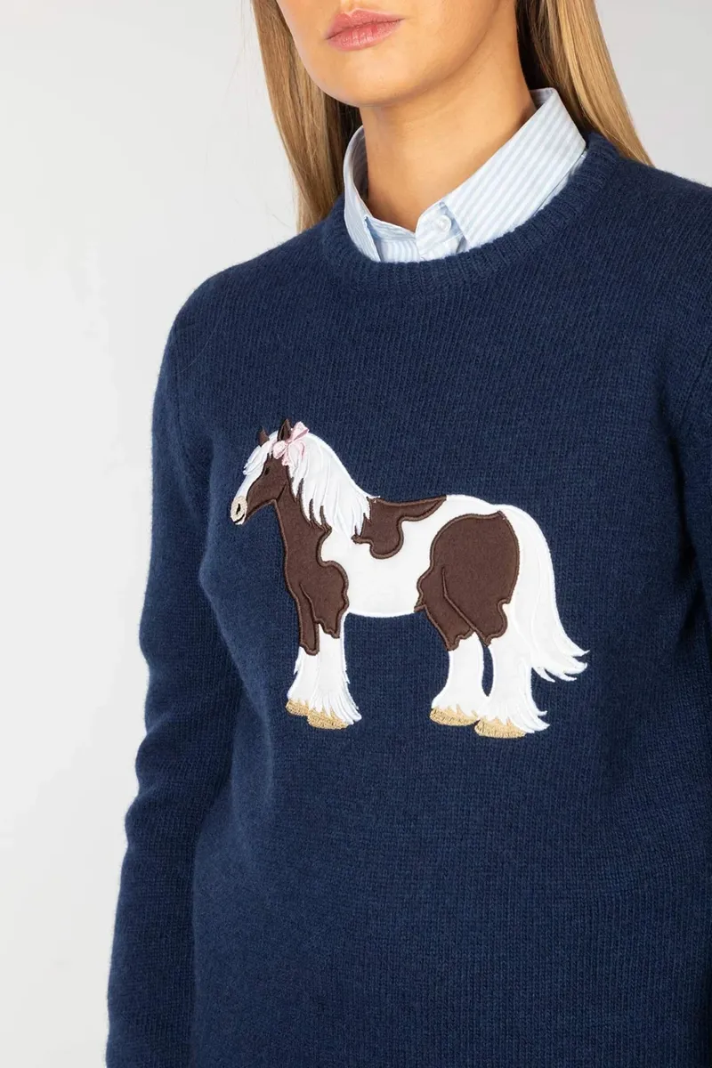 Rydale Ladies Crew Neck Character Knit Jumper - Dolly The Cob-3