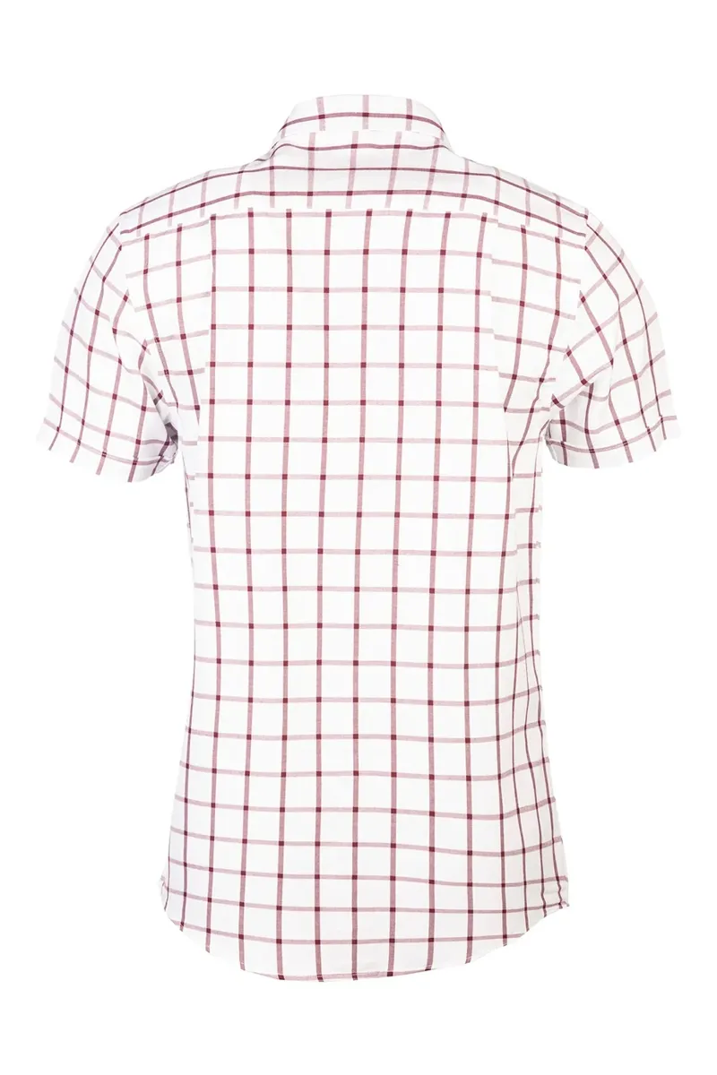 Rydale Men's Short Sleeve Country Shirt - Malham Wine-1