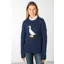Rydale Ladies Crew Neck Character Knit Jumper - Puddles The Duck