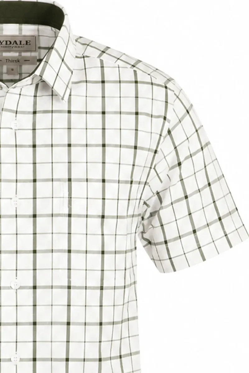 Rydale Men's Short Sleeve Country Shirt - Thirsk Dark Olive-2