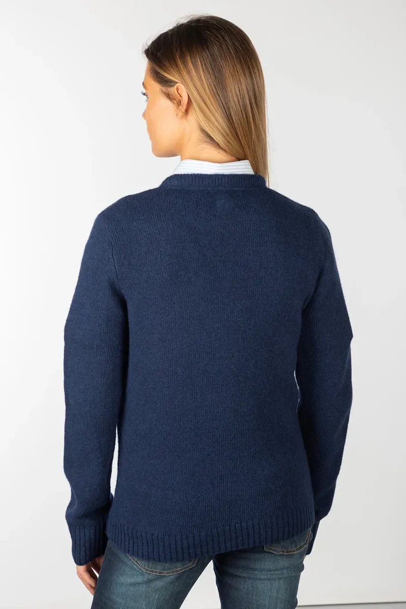 Rydale Ladies Crew Neck Character Knit Jumper - Waffle The Dachshund-2