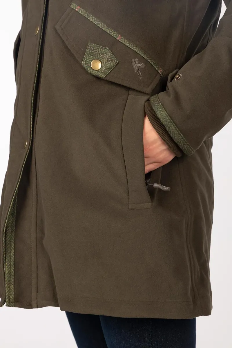 Rydale Ladies 3/4 Length Coat Danby - Olive-7