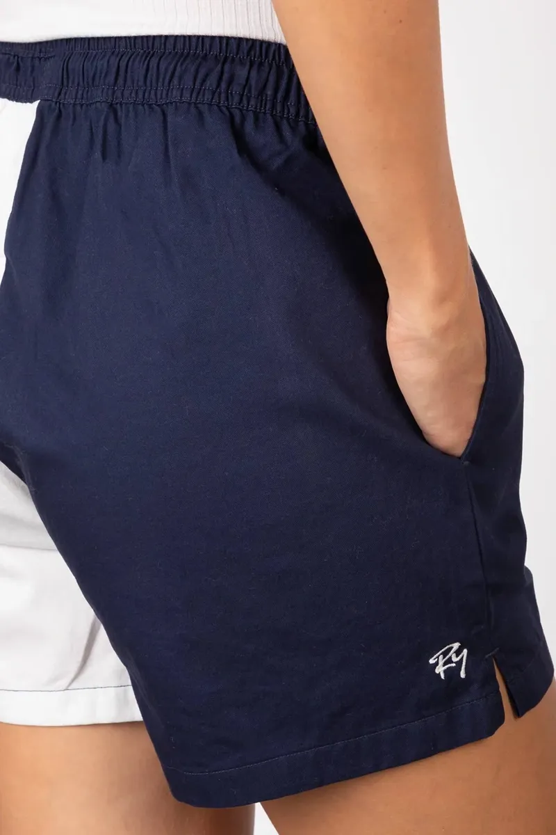 Rydale Kirby Ladies Snaffle Cotton Shorts - Navy/White-6