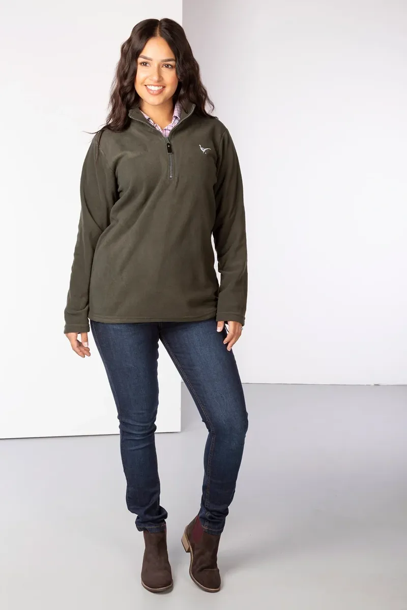 Rydale Ladies Kelk Overhead Pheasant Fleece - Khaki-3