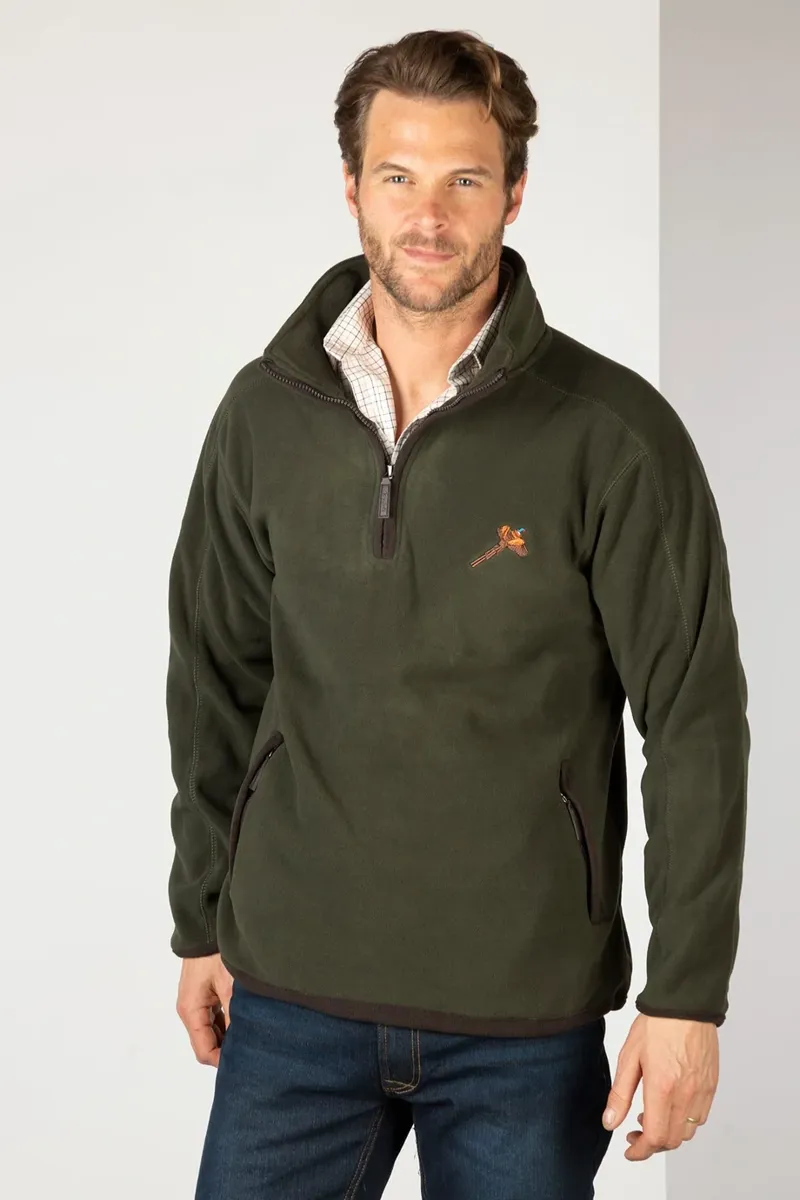 Rydale Gransmoor Men's Half Zip Fleece - Olive-2