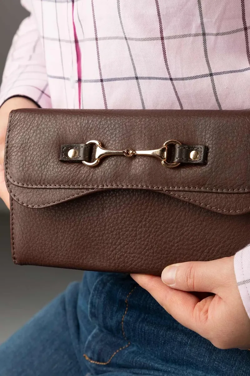 Rydale Ladies Helmsley Leather Snaffle Purse - Chestnut-5
