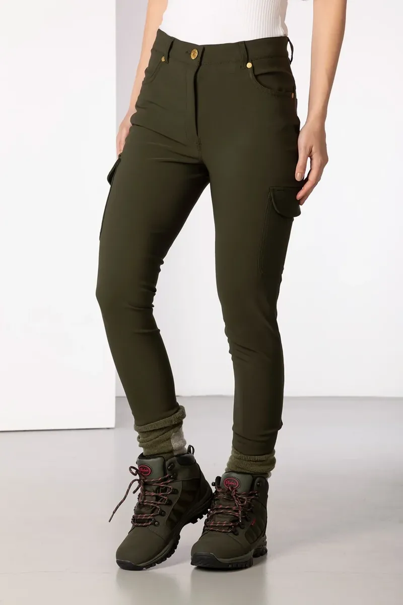 Rydale Ladies Aike II Walking Trousers With Pocket - Khaki-1