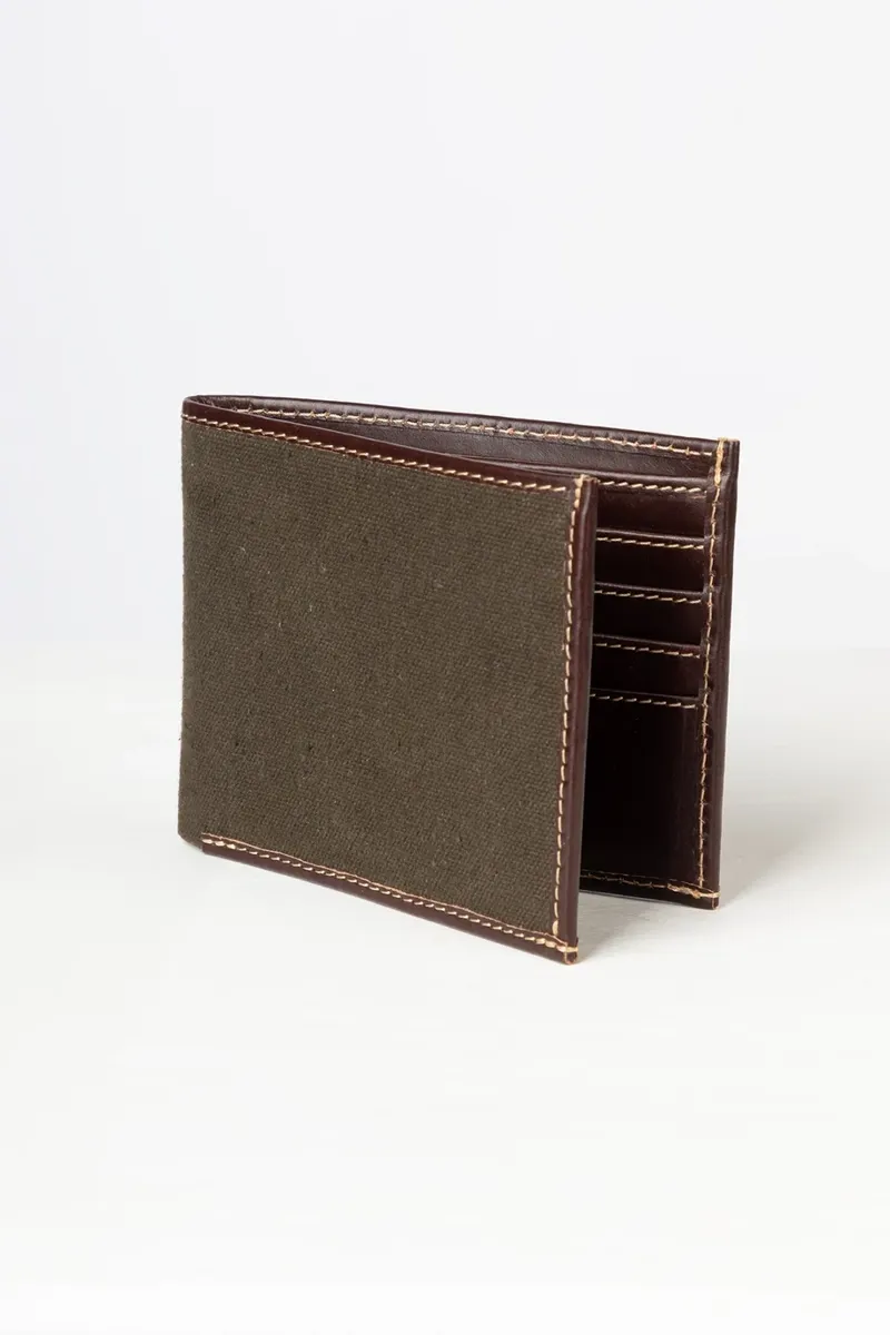 Rydale Men's Sledmere Canvas Bifold Wallet - Brown
