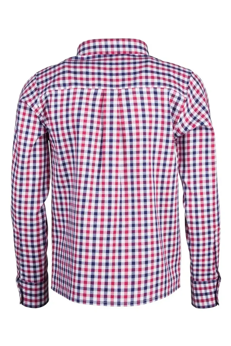 Rydale Boys Country Check Shirts - Richmond Red/Navy-2
